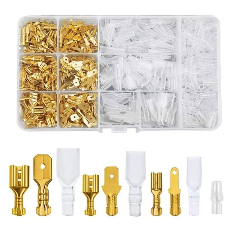 A02F-600 Pcs Electric Crimp Terminals Kit Thickened Connector For Reliable Connections