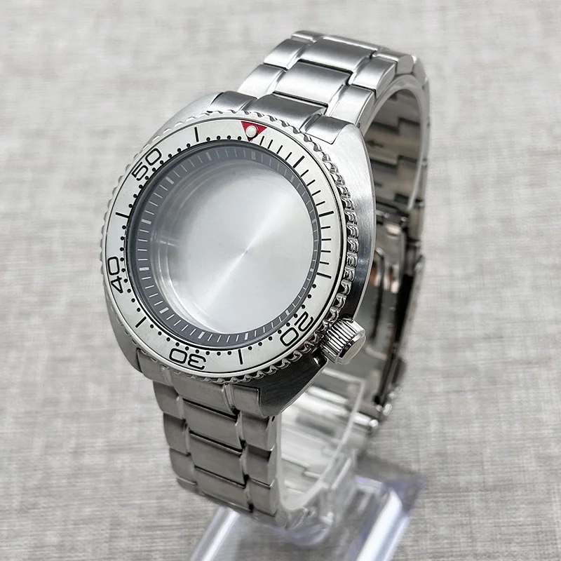 

Корпус для часов Mod 6105 Turtle Abalone с сапфировым стеклом, циферблат 28,5 мм, для механизмов NH35, NH36, 7S26, 4R, мужской корпус для дайверских часов.