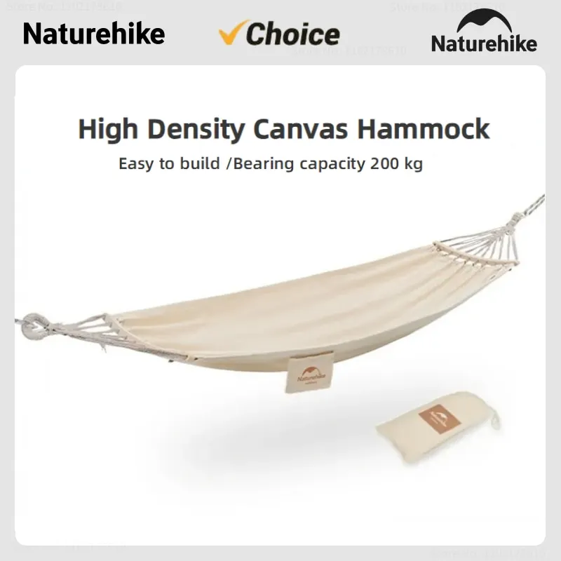 

Naturehike Outdoor Portable Double Hammock Camping Tear-proof Flip-proof Swing Hammock Wear-resistant High Density Canvas Beds