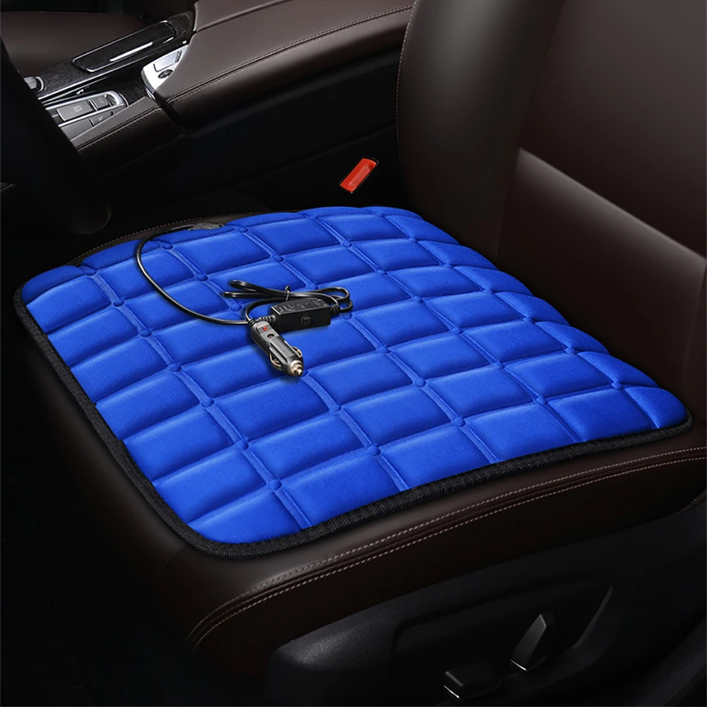 12V Heated Car Seat Covers Cigarette Lighter Heating Seat Cushion Front Rear Chair Cushion Pad Electric Heating Pad for Tesla