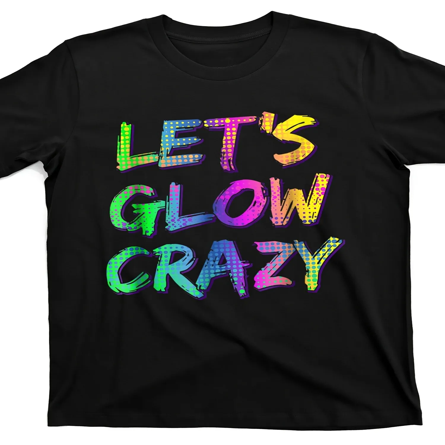 Men's Glow-in-the-Dark T-Shirt with Neon Reactive Glow - Retro 80s_90s Streetwear Style Black Cotton Tee, Short Sleeve Round Neck Casual Party Shirt, Fit for Raves, Glow Parties Night Out (Mach lightweight tshirt, unisex t-shirt