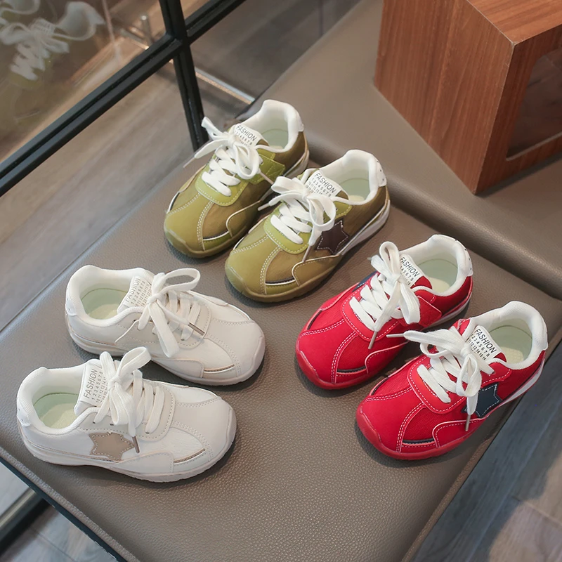 Spring Autumn Children Sneakers Girls Fashion Board Shoes Boys Anti-slip School Shoes Baby Warm Soft Kindergarten Sneakers