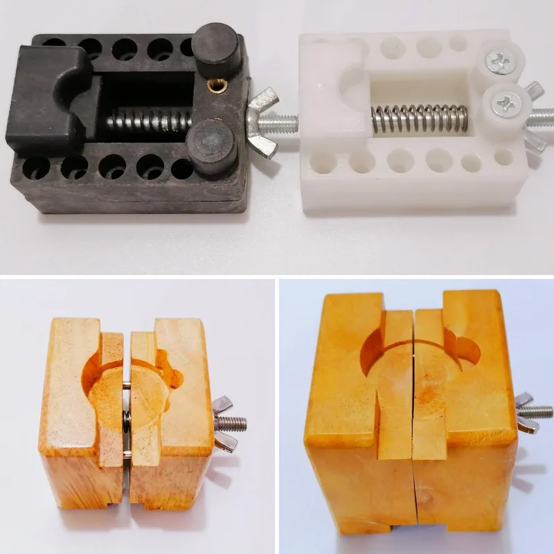 أداة إصلاح الساعة، حامل الساعة، الغطاء السفلي، الغطاء الخلفي، حامل الساعة، حامل الغراء، حامل خشبي. #1