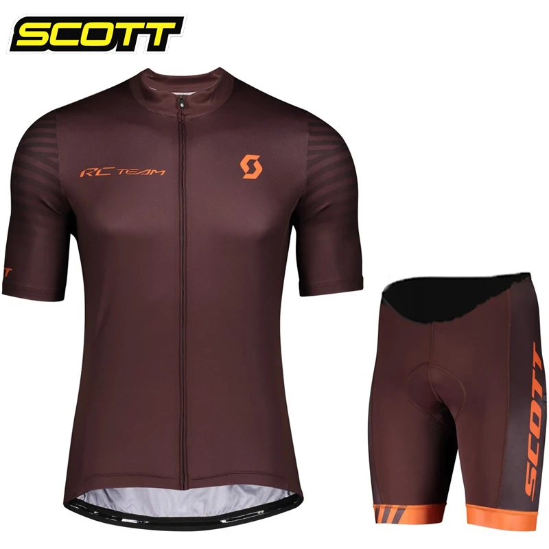 SCOTT Bike Cycling Jersey Set Men\'s Summer Short Sleeve Mountain Uniform Ropa Ciclismo Cycling Maillot Cycling Clothing Suit