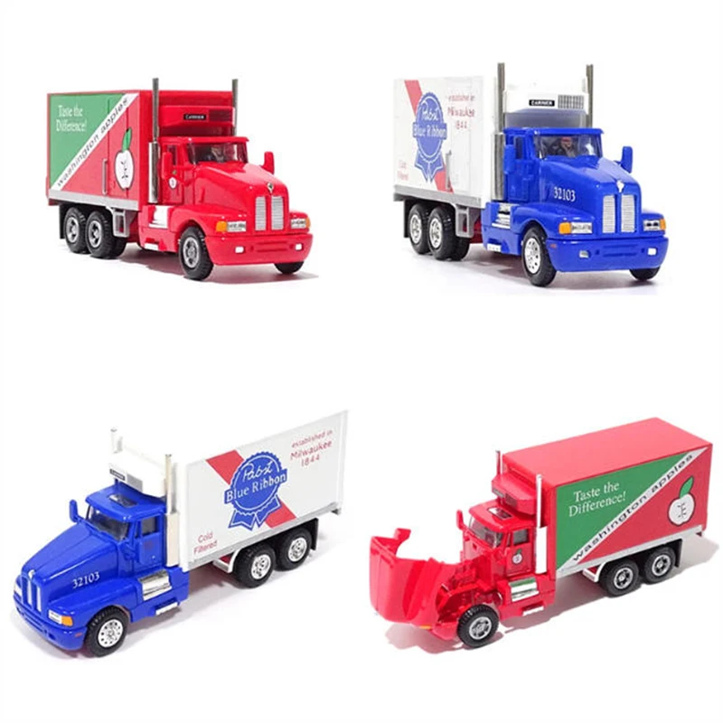 

HO Scale 1/87 Kenworth Fruit Truck Power Transport Vehicle Alloy Car Model Collection Display Decoration Toy Gift