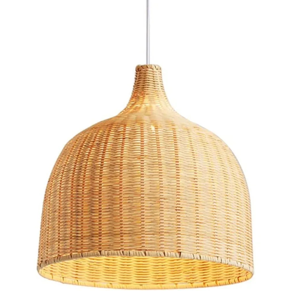 

26/35/45/60cm Bamboo Handmade Chandelier Light E27 Boho Nordic Rattan Ceiling Lamp Bedroom Restaurant Tea Room Kitchen Island