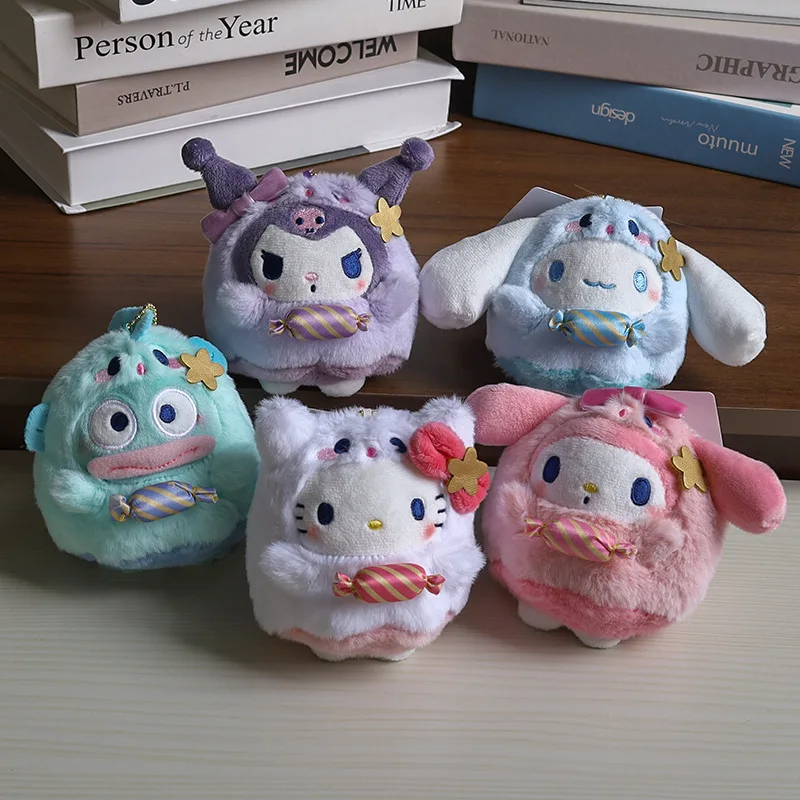 Sanrio Fantasma Candy Kitty Kuromi Ciondolo in peluche Carino My Melody Morbido peluche ripiene Borsa per bambole Ciondolo Regalo a sorpresa per ragazze