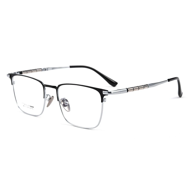 ZIROSAT 9009T Optical Glasses Pure Titanium Full-rim Frame Prescription Eyeglasses Rx Men Glasses for Male Eyewear