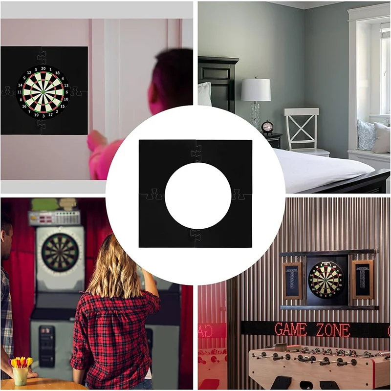 AED2-4Pcs نبال اللوحات الخلفية جدار حامي إيفا تقسم نبال اللوحات الخلفية لوحة رمي السهام حلقة محيطة لعشاق السهام 45 سنتيمتر #5