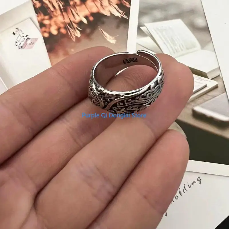 L21E Yin Yang for Chi Rings for Women Girls Statement Middle Finger Tail Rin