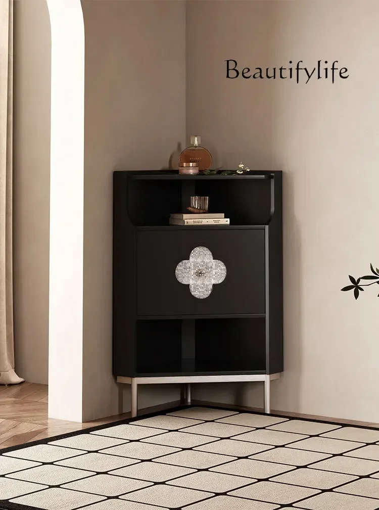 X Home French Style Clover Vintage Solid Wood Triangle Cabinet Home