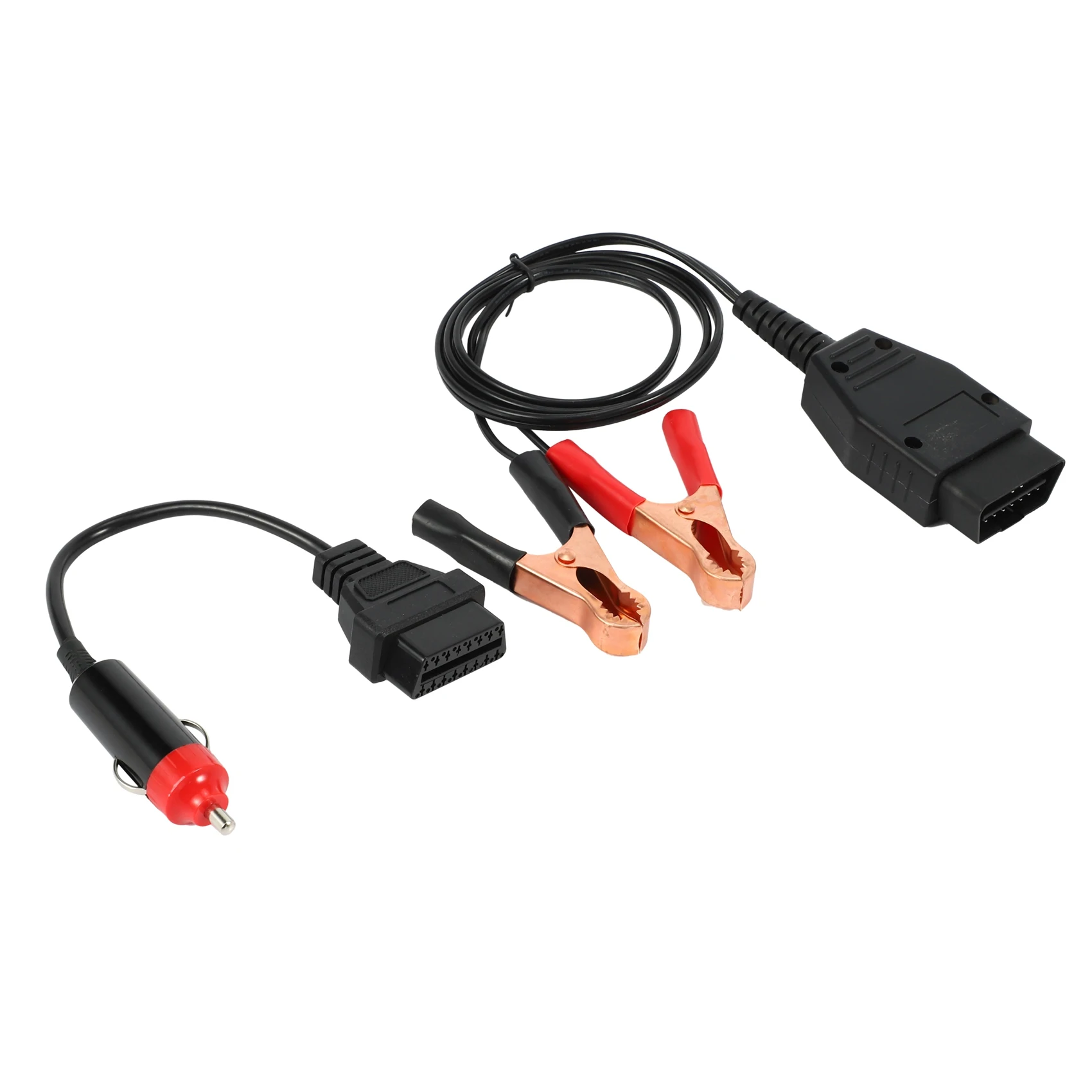 OBD II Vehicle ECU Emergency 12V Power Supply Cable Memory Saver with Alligator Clip EC5 Converter for Car Auto Cable