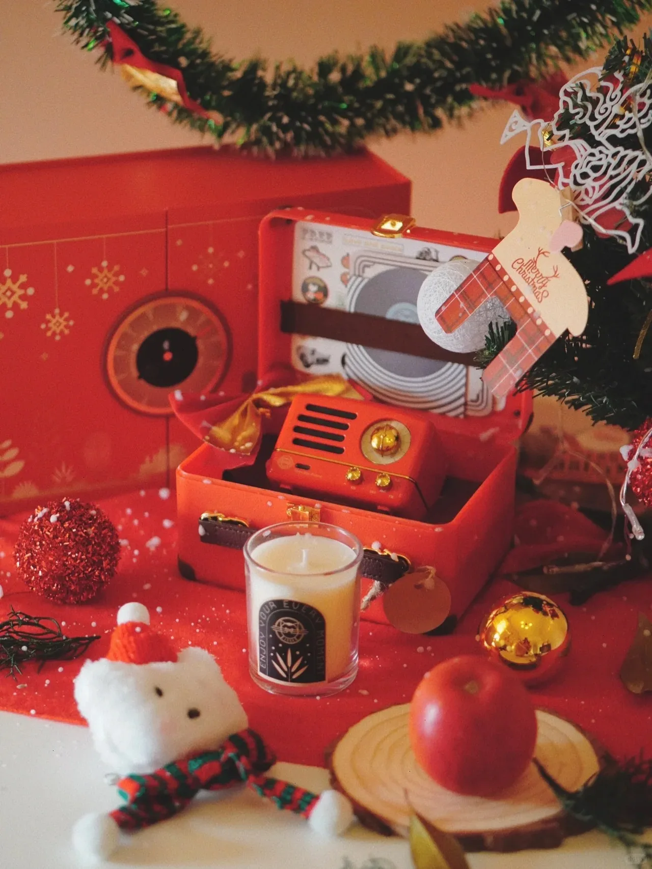 MUZEN The Little Prince OTR Speaker lilin aromaterapi Musim Dingin Speaker merah FM Radio Bluetooth musik nirkabel pemutar logam hadiah MW-2A