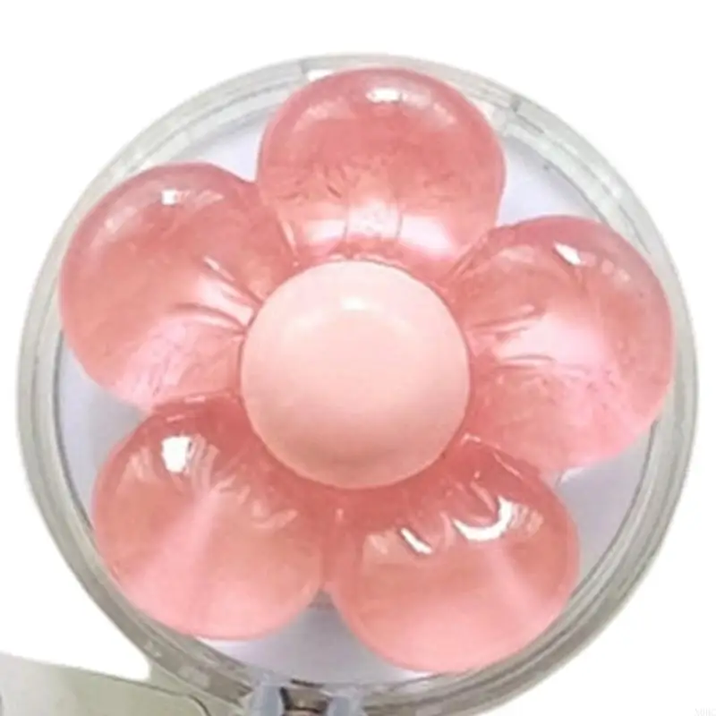 

Flower Badge Holder Retractable Badge Holder with Metal Belt Clip For Office N0HC