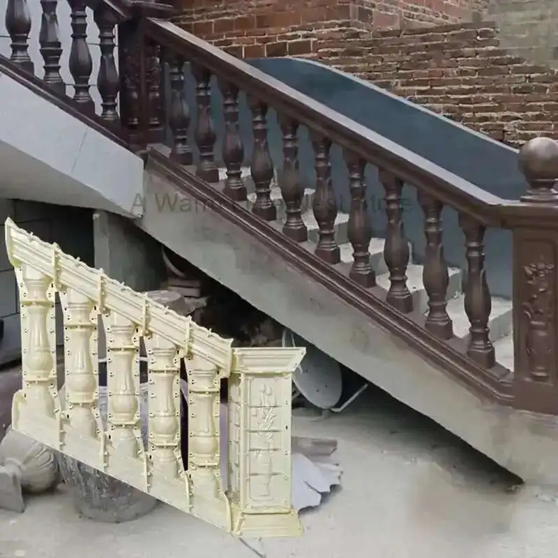 

Stair Handrail Mold Cement Railing Fence Mold Cast-in-place Roman Column Guardrail Villa Outdoor Slope Vase Column ABS Thickened