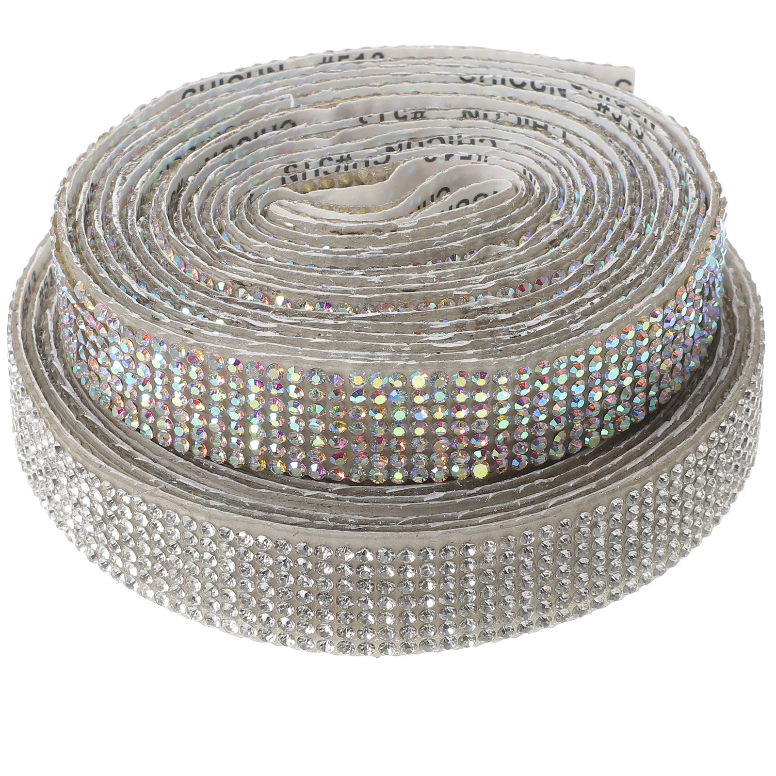 

2 Rolls Self Adhesive Rhinestone Ribbon Sparkling Crystal Strip Bling Tape for Crafts Decoration DIY Clothing Accessories