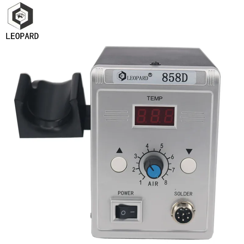 858D Rotary Wind Heat Gun Digital Display Constant Temperature Lead-Free Desoldering Station for Phone Repair