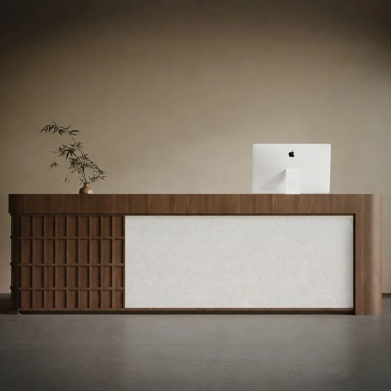 

Простые и эстетичные минималистичные стойки ресепшн для компаний и салонов красоты в европейском стиле. Модная мебель.