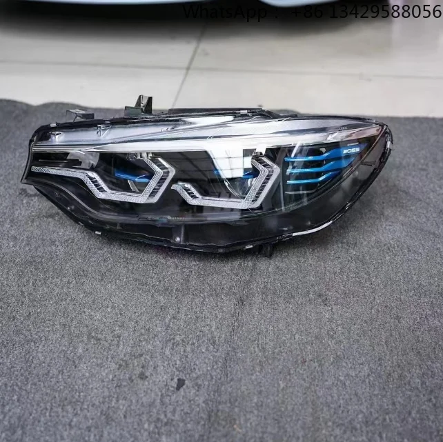 Customized Asian Version F80 F82 Fifth Generation OSS Yellow White Dual Color Spoon with a Touch Blue Cat Whisker Headlights