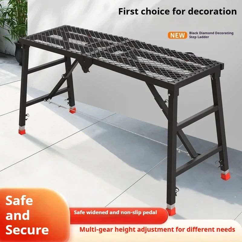 40cm wide scaffolding, foldable ladder, home decoration construction frame, construction workbench, portable elevated platform image 6