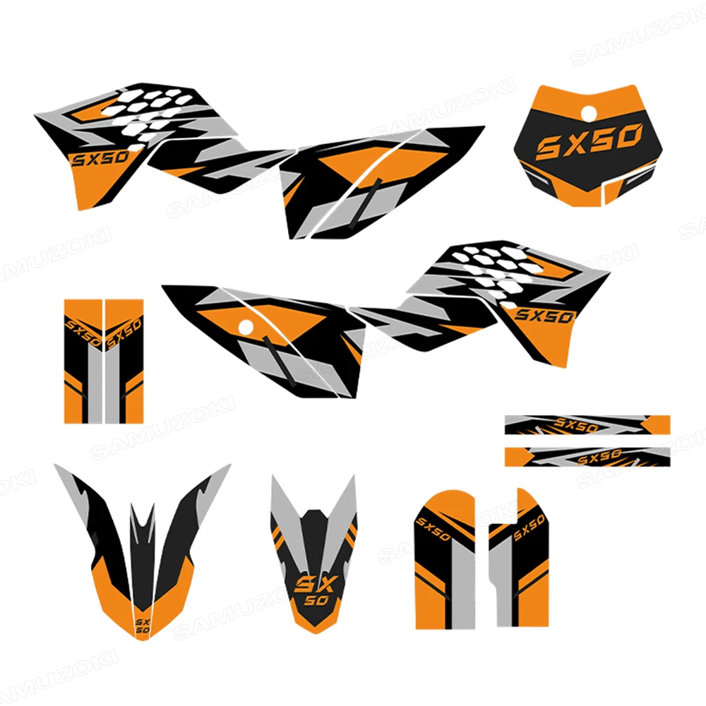 

Motorcycle Full Fairing Graphic Decals Sticker Kit for SX50 SX 50 50SX 50cc 2009-2015 Background Fitment with Easy Application