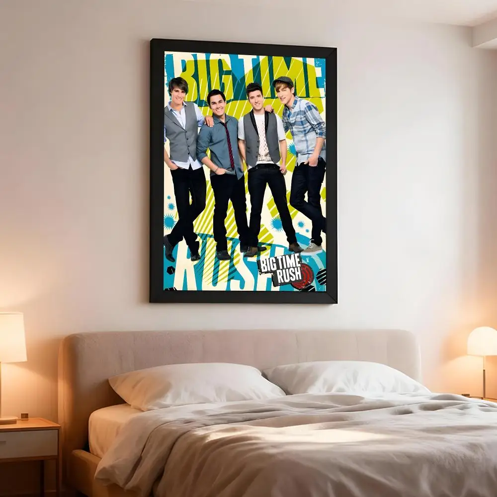 Pop Boy Band Big Time Rush Poster Artistic Peel-Off Wall Decor, Indoor Outdoor Home Ornament for Collectors