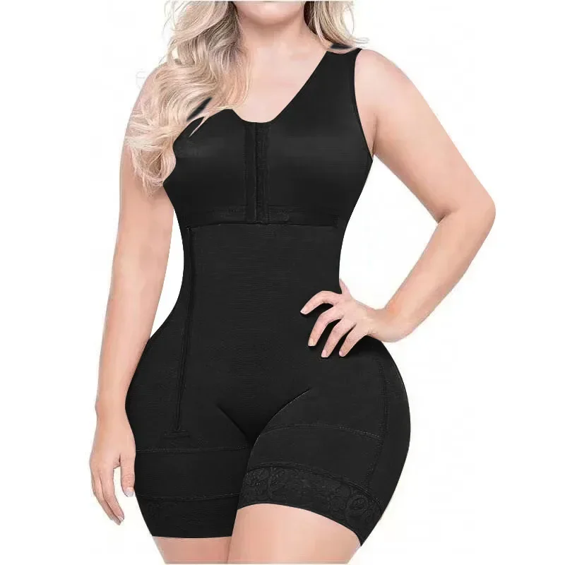 Side Zipper Body Shaper Faja Bodysuit Corset Top Bustier Original Colombian Girdles Postpartum Slim Shapewear Women Underwear