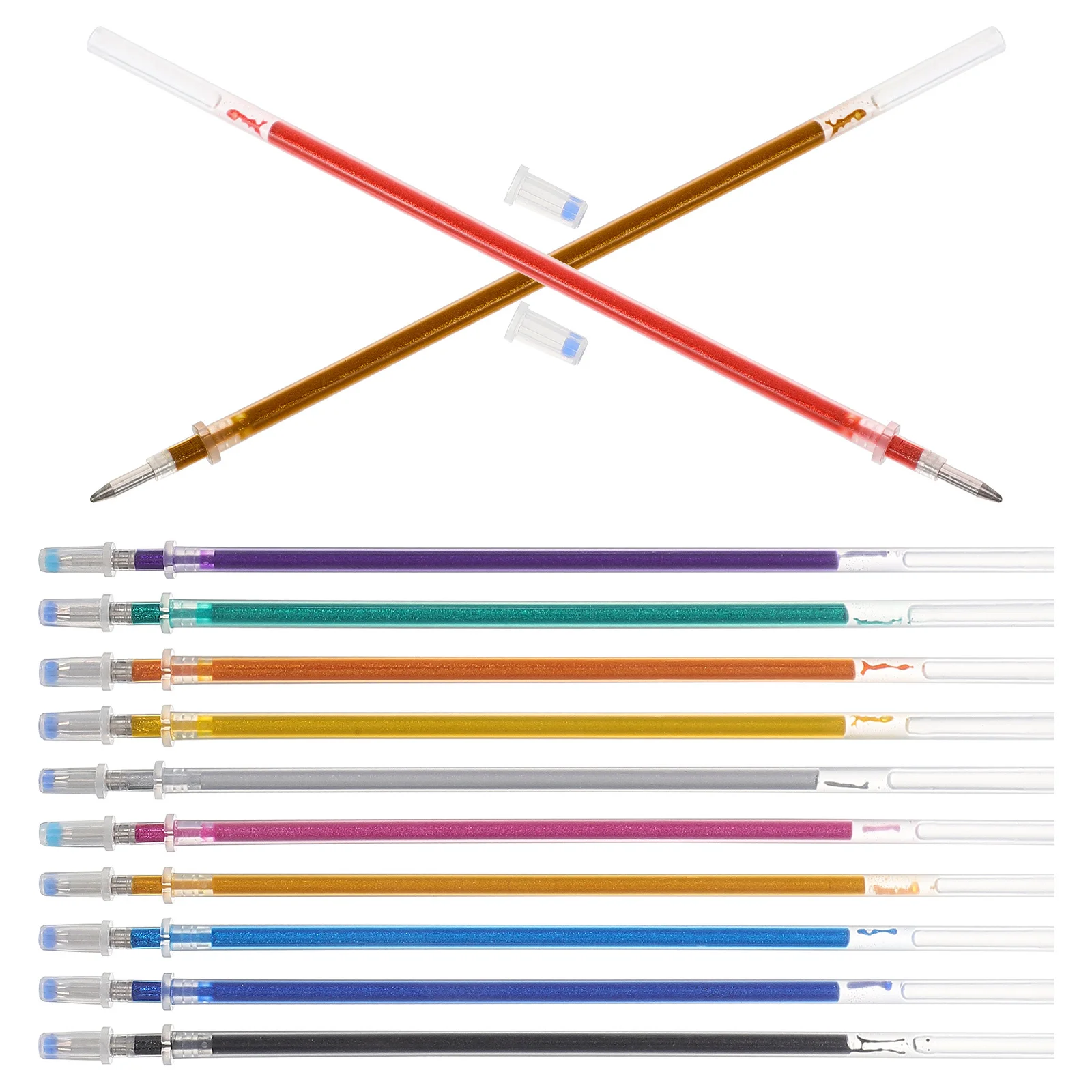 

12Pcs Decorative Pen Refills Plastic Multi-Function Writing Supplies Perfect Gift for Teens Colour Pens Set