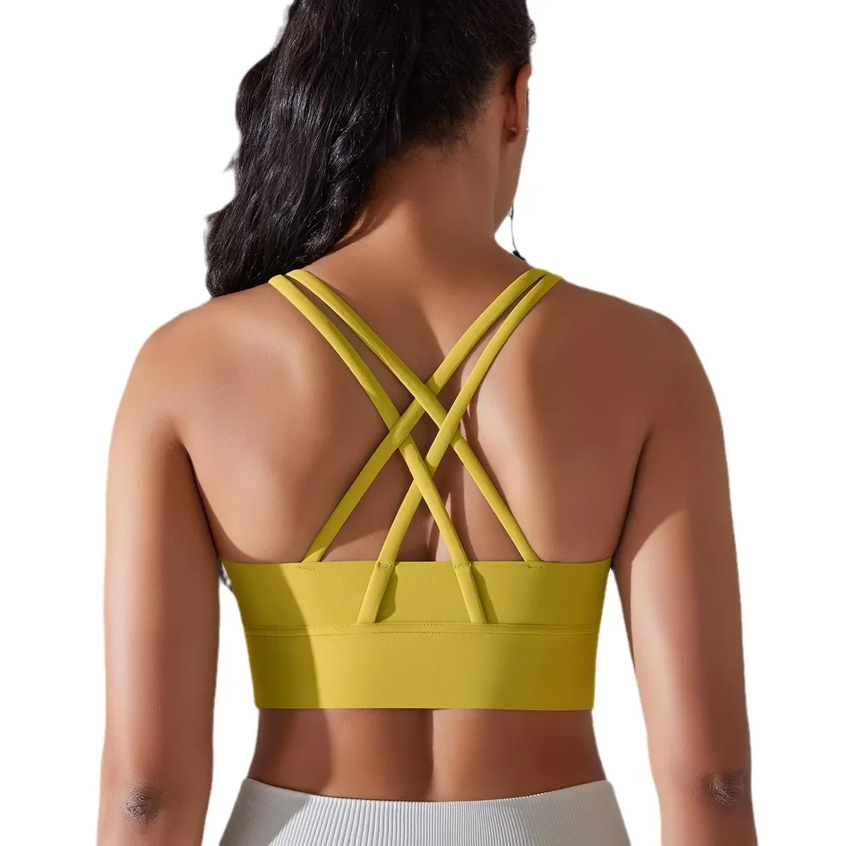 Sujetador deportivo Sexy para mujer, sujetador de Yoga, Top corto de realce para gimnasio, camiseta sin mangas para correr y Fitness, ropa interior para mujer, Tops de entrenamiento para uso activo