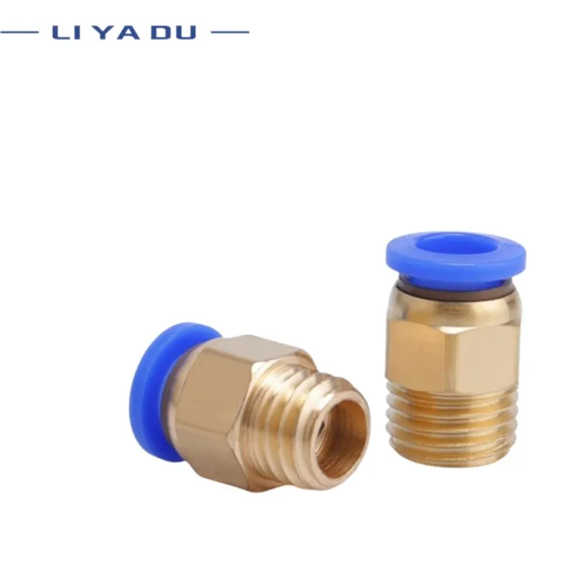 

30PCS/50PCS Air Pipe M12X1.75- M6 M8 M10 M12 Metric Male Thread Pneumatic Connector Air hose quick release PC 4 6 8 mm tubes