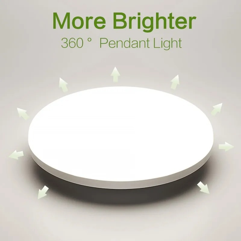  Ultra-thin Round LED Ceiling Lamp Waterproof Flush Mount Fixture 6500K Daylight Modern Home Lighting for Bedroom Kitchen Hallway 