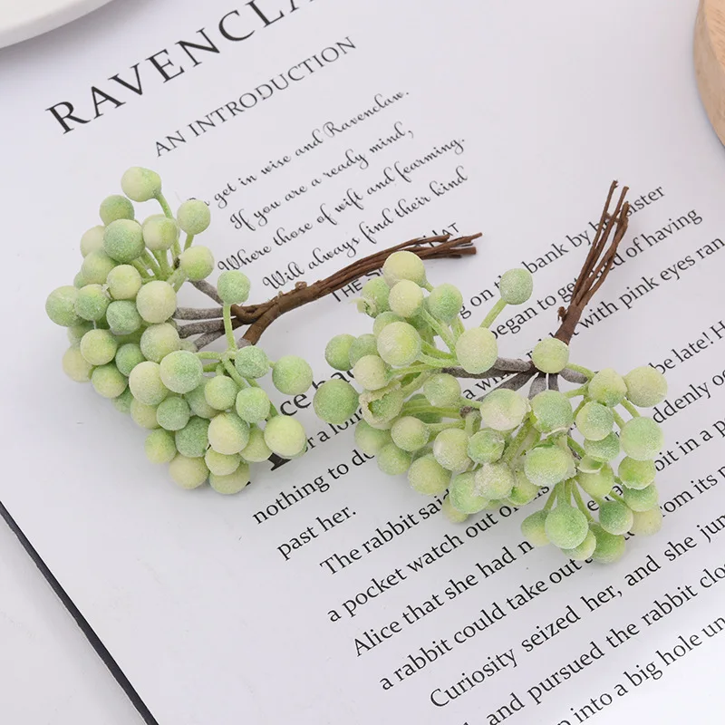 6 шт., искусственные цветы с помпоном, детские подарки «сделай сам», коробка для конфет, искусственные растения, Рождественская гирлянда, ваза для домашнего свадебного украшения