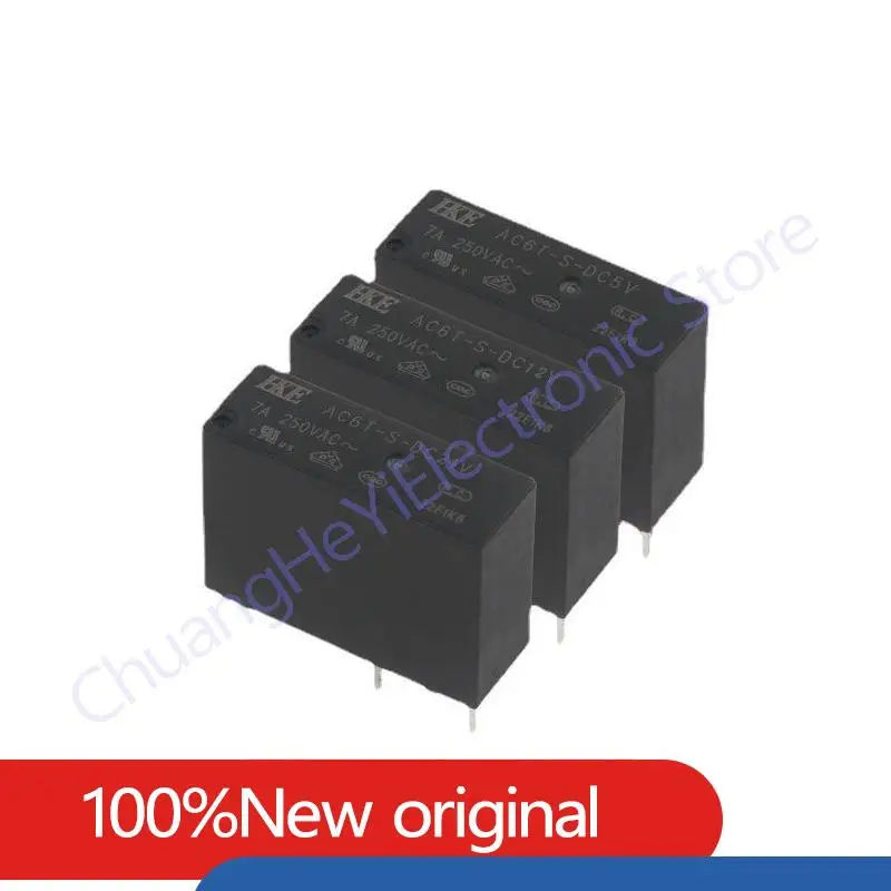 Original New Relay AC6T-S-DC5V AC6T-S-DC12V AC6T-S-DC24V 7A 250VAC 4PIN 5V 12V 24V Power Relay G5NB-1A-E