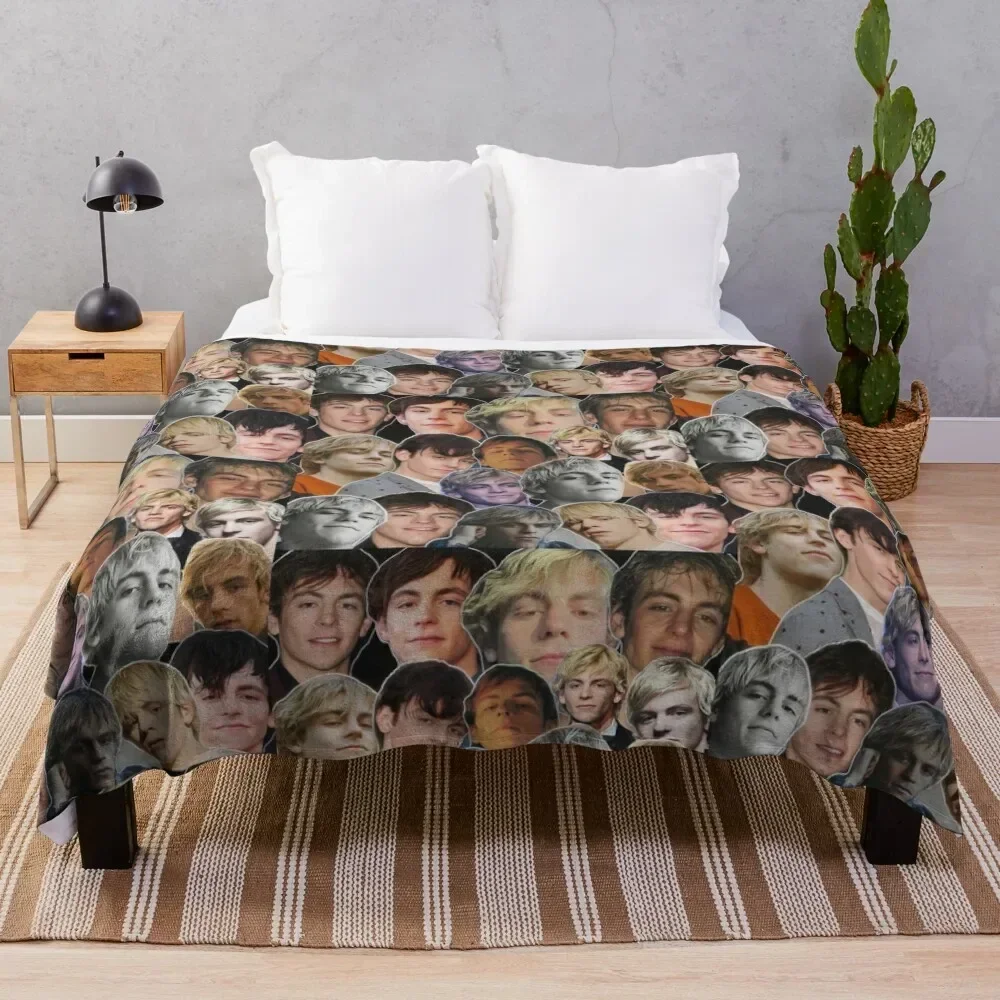 ross lynch photo collage Throw Blanket Thins Bed linens Blankets