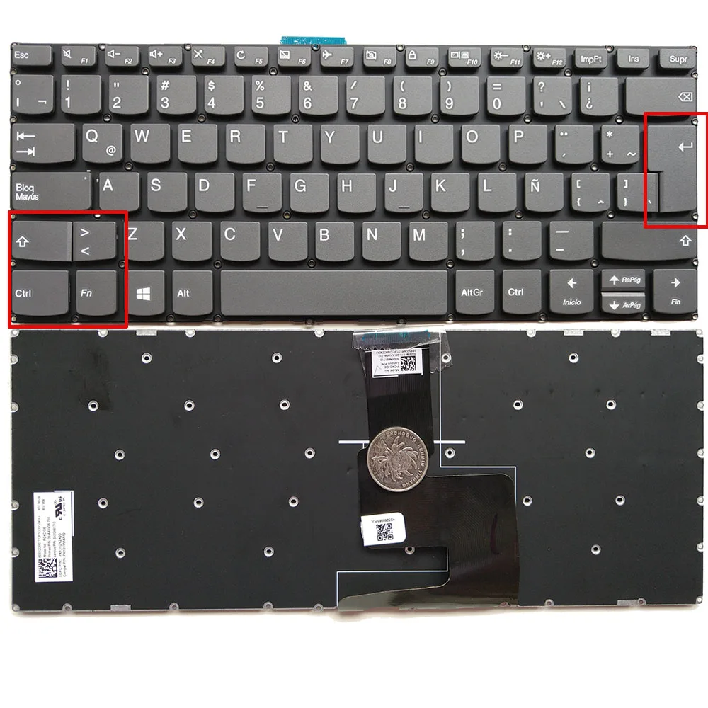 

Latin Keyboard for Lenovo Ideapad 3-14 -14IML C340-15 S340 -14API V14 Yoga520 -14IKB V330 -14ISK V130-14IGM 330S -14AST Laptop