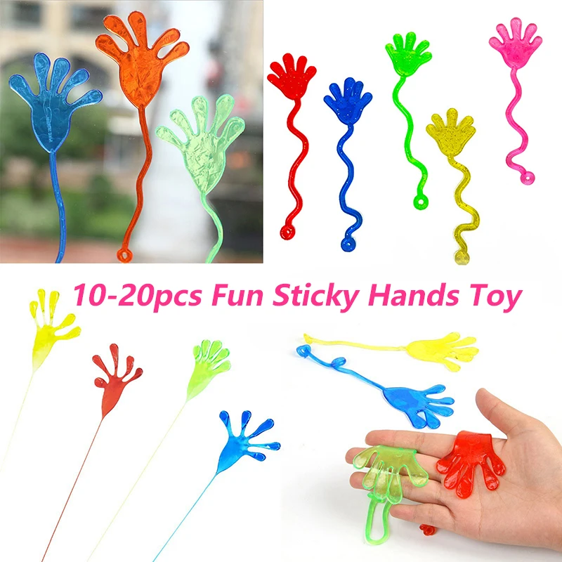 

10/20Pcs Elastic Stretchable Palm Toys Mini Fun Sticky Hands Sensory Toys Party Favors School Classroom Prizes Novel Gifts