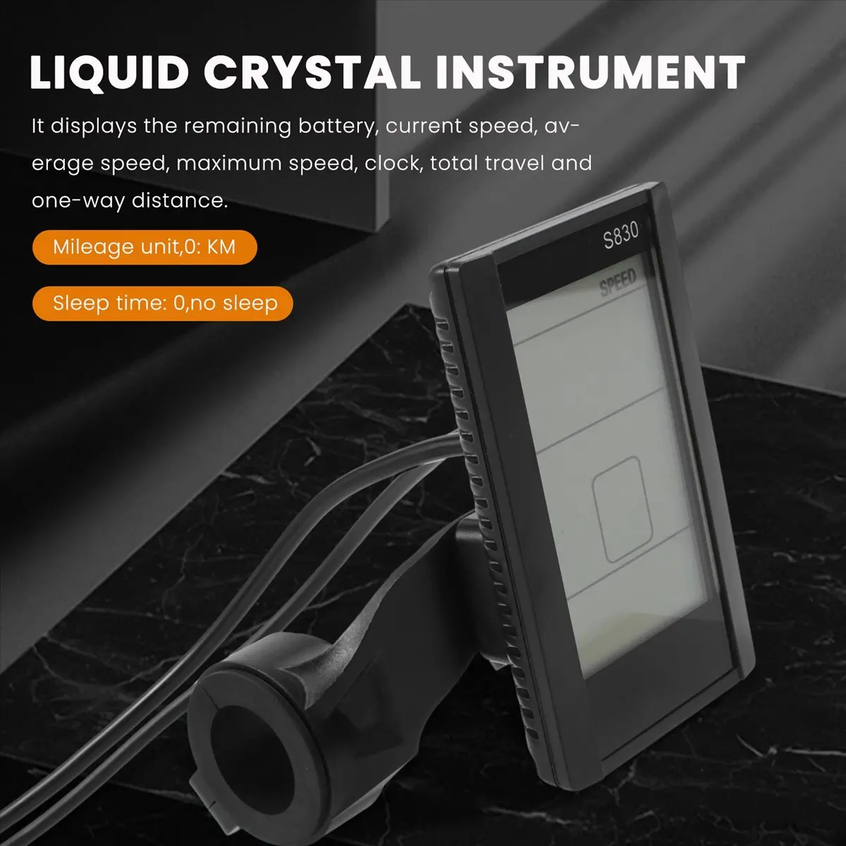 

AD10 S830 24V 36V 48V Lcd Display Screen for Electric Bicycle Ebike Meter Panel Universal with USB Cycling Parts,Waterproof