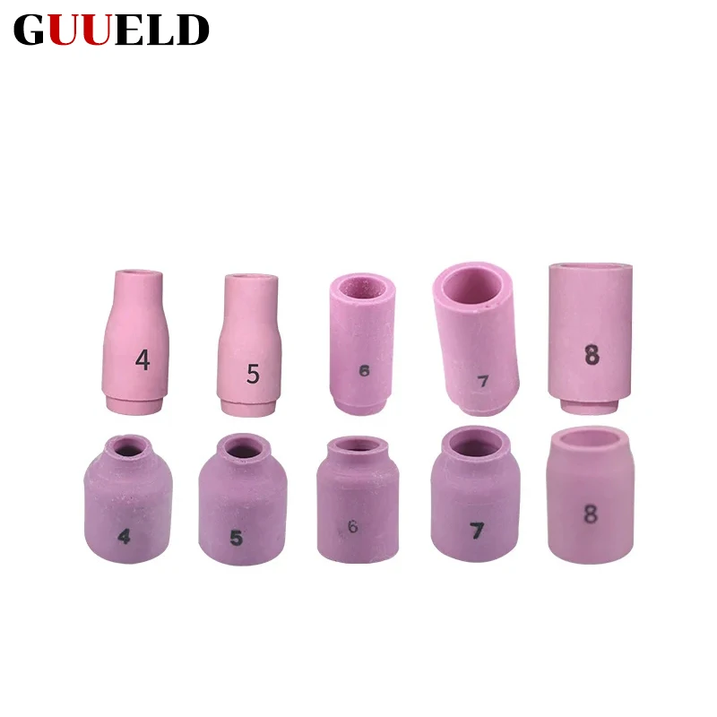 55PCS TIG Welding Torch Accessories Kit Alumina Nozzle Stubby Gas Lens 10 Pyrex Cup Kit for TIG WP-17/18/26