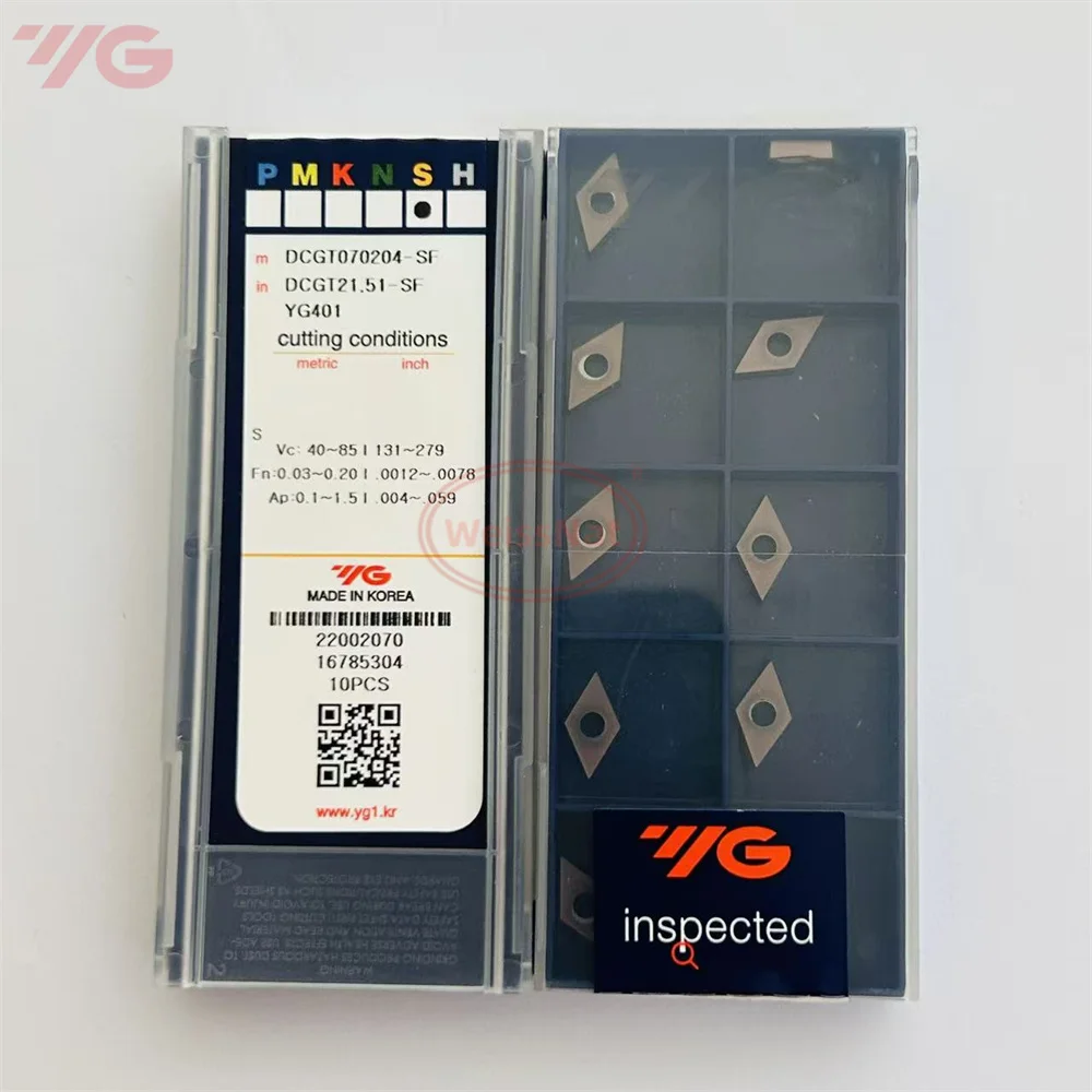 YG-1 DCGT070202 DCGT070204 DCGT11T302 DCGT11T304-SF YG401 Carbide Insert DCGT Inserts