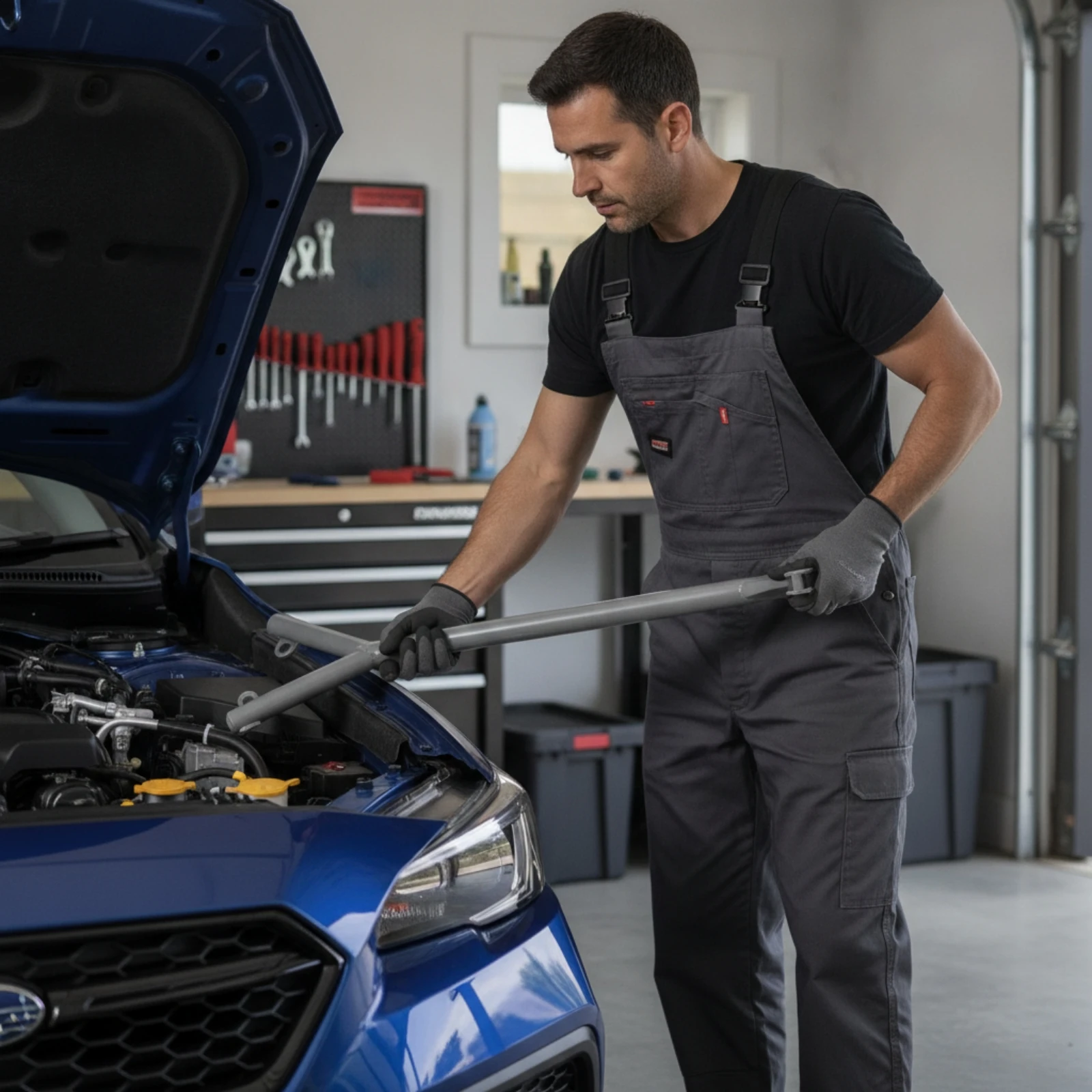 

Front Strut Brace Bar Vehicle Specific Front Strut Strut Mount Bar Car Part Reinforced Strong for Engine Bay, Spirited Driving
