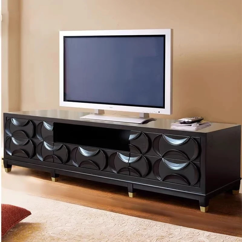 

Solid wood carved TV cabinet old foyer storage cabinet living room