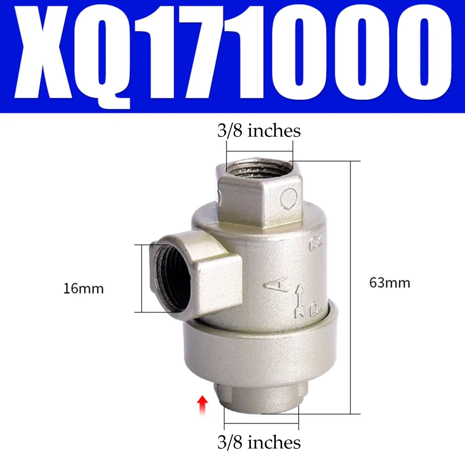 Air Cylinder Rapid Release Valve Aluminum Quick Exhaust G3/8 Thread Connector Reliable Airflow Part for Factory Maintenance