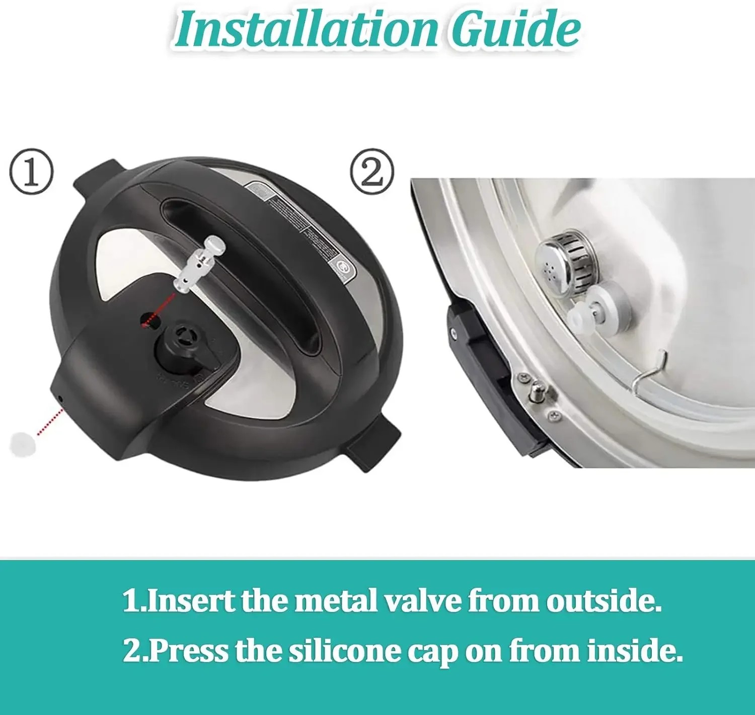 For Instant Pot Duo/Plus 3, 5, 6 Quart Steam Release Handle, Original Floating Valve Replacement Parts, with 3 Silicone Covers - view 6