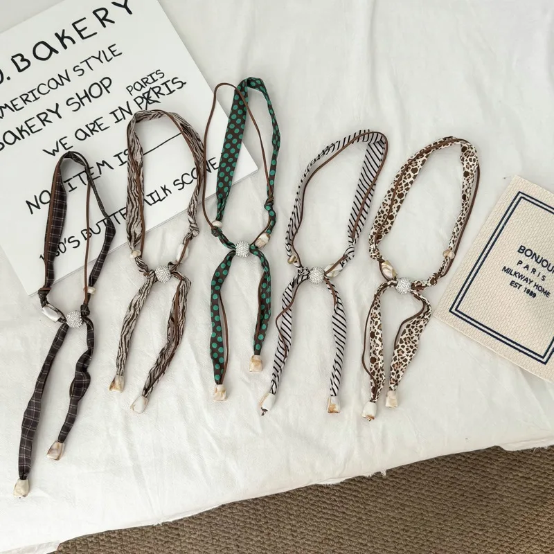 

Шарф с леопардовым принтом Майяра, новое ожерелье для женщин, ретро дизайн меньшинств, универсальная цепочка для свитера, цепочка для личных аксессуаров