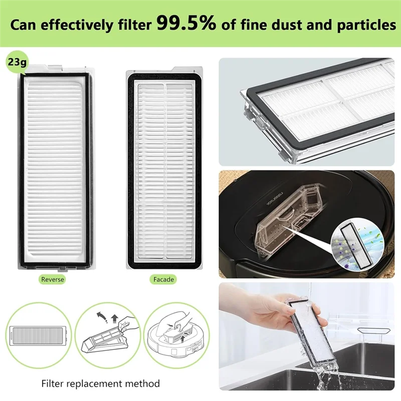 

A98G-For Roborock Qrevo Pro/Qrevo Maxv/Qrevo S/Qrevo Plus Robtic Vacuum Cleaner Parts Main Side Brush Filters Mop Dust Bags