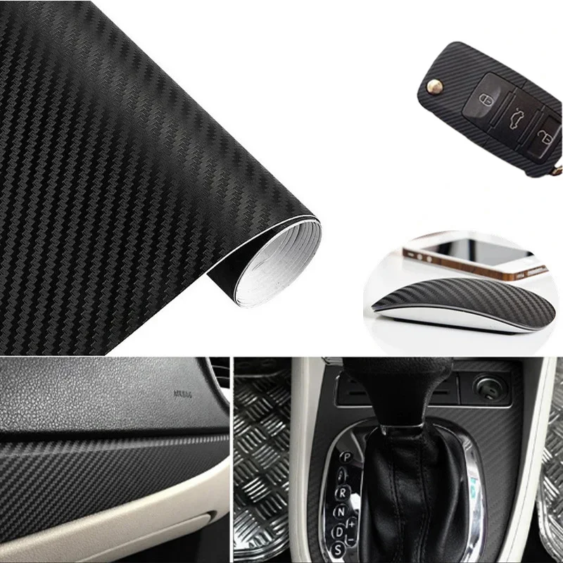 

3D Carbon Fiber Car Stickers Roll Wrap Motorcycle DIY Styling Vinyl Colorful Decal for Car Exterior Interior Protection Film