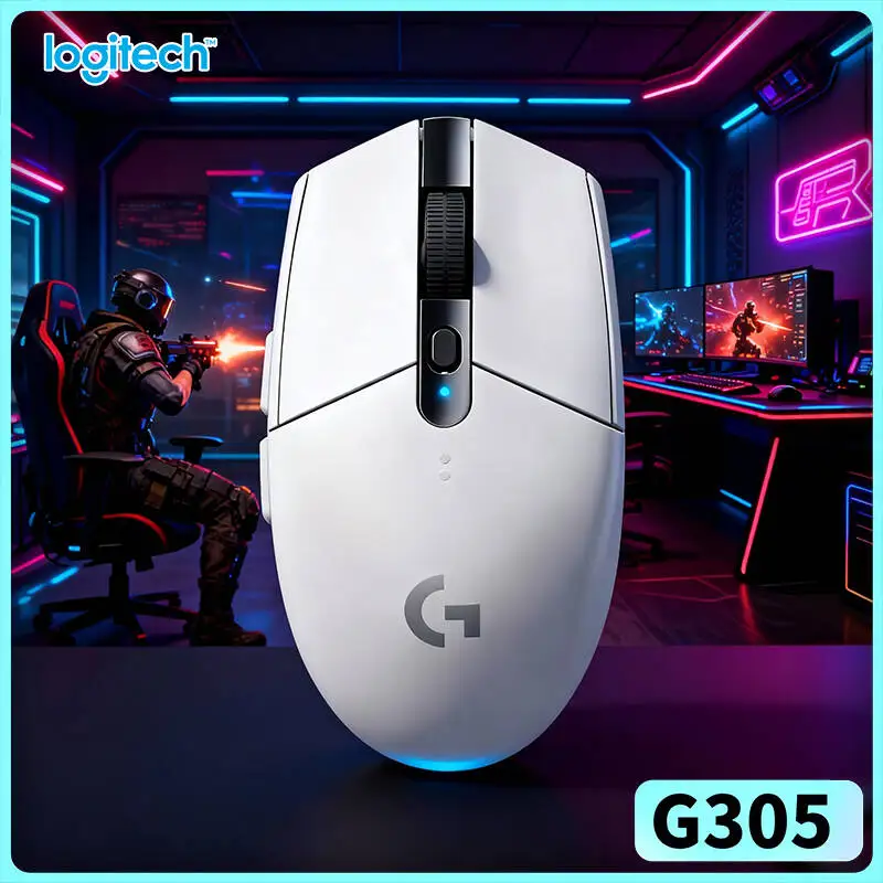 G305 LIGHTSPEED Gaming Mouse, 12000 DPI HERO Sensor, 6 Custom Buttons, 250h Battery, PC Mac Compatible Accessory Tool