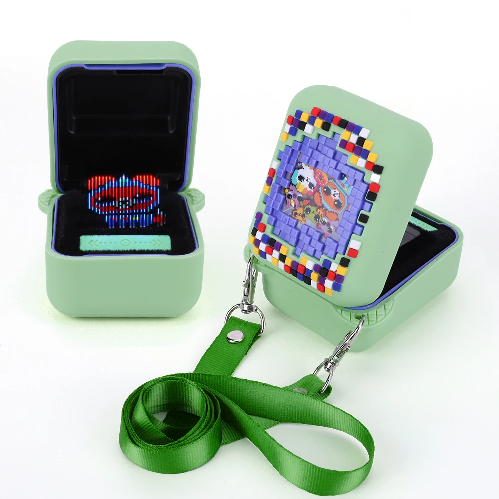 Protective Holder Skin Anti Drop Silicone Cover Case Shockproof Washable with Lanyard for for Interactive Digital Pet