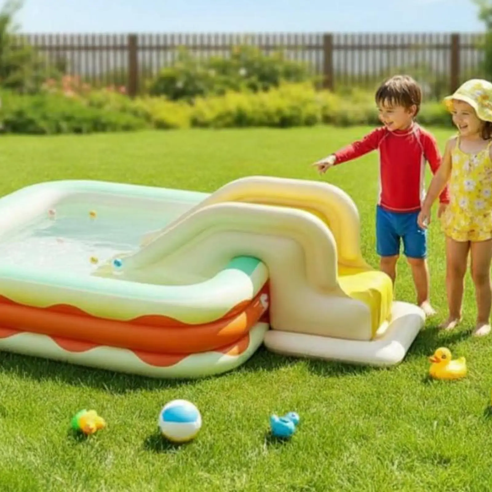 Inflatable Water Slide,Convenient Wear Resistant Fun Children Climber Slide,Easy Setup for Boys and Girls for Backyard Parties