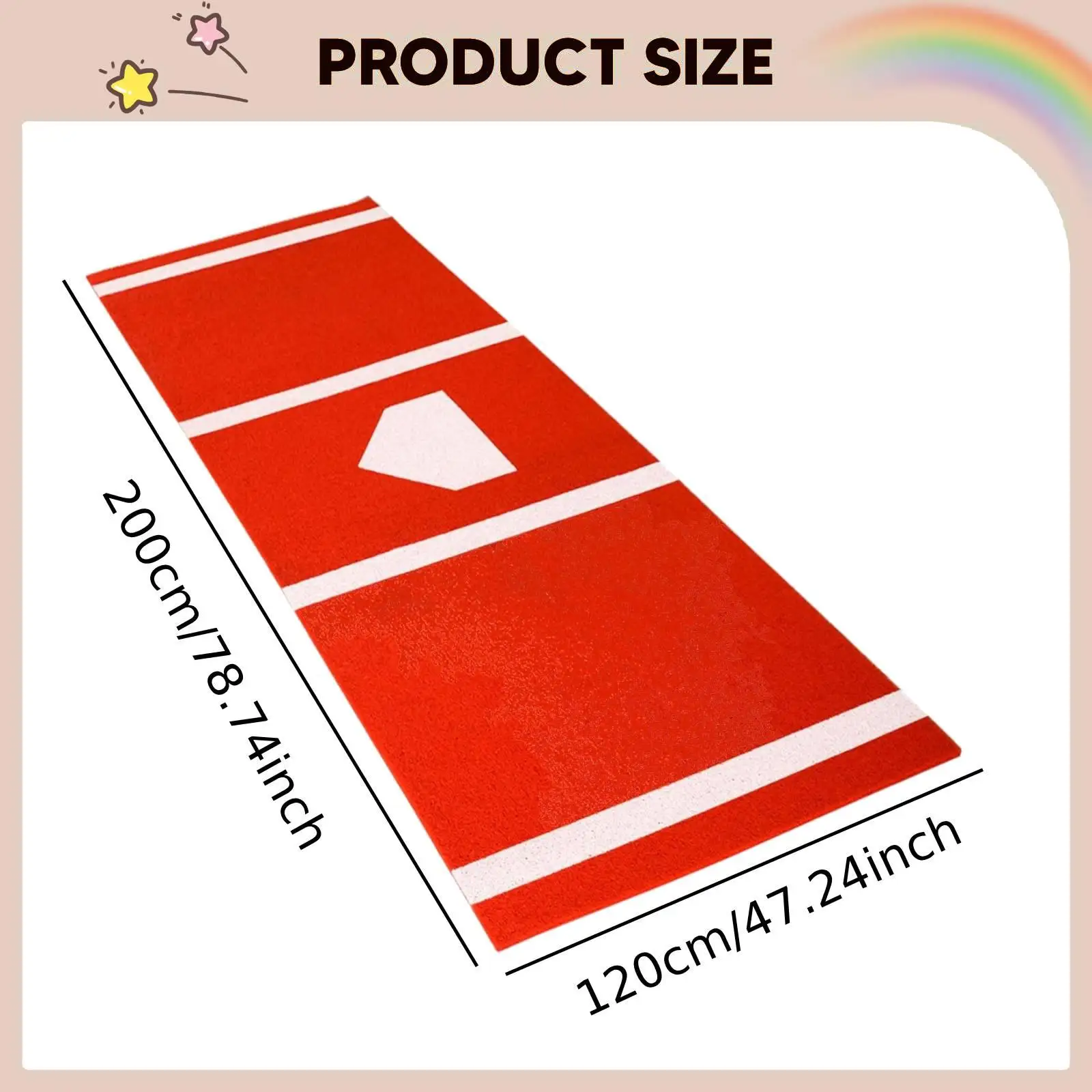 Baseball Hitting Pad Foldable Soft Crystal Velvet Mat for Baseball Practice Indoor Outdoor Training